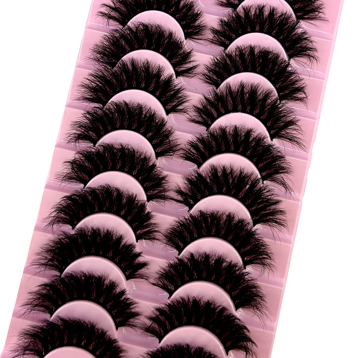 Novo 10 pares 5d vison cílios de longa duração cílios de vison natural volume dramático cílios extensão grosso longo 3d cílios postiços