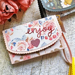 Panalacraft duży portfel koperta kieszonkowy Metal wykrojniki szablony DIY Scrapbooking/album dekoracyjne wytłaczanie kartki DIY