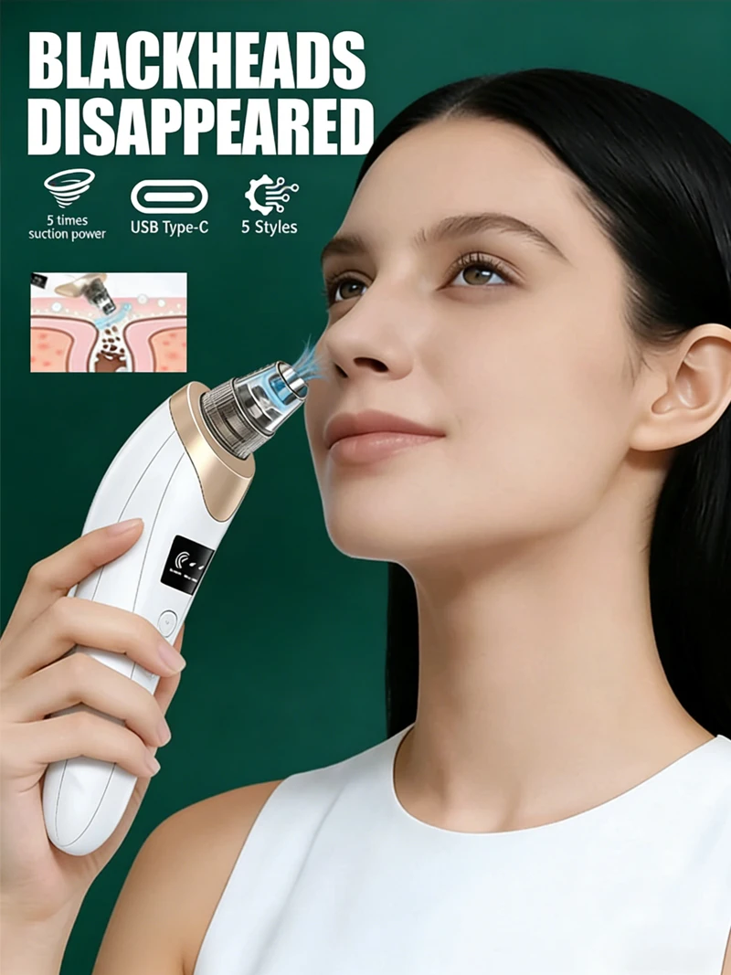 Electric Blackhead Remover Vacuum Acne Cleaner Black Dots Removal Facial Deep Cleansing Pore Cleaner Machine Skin Care Tools