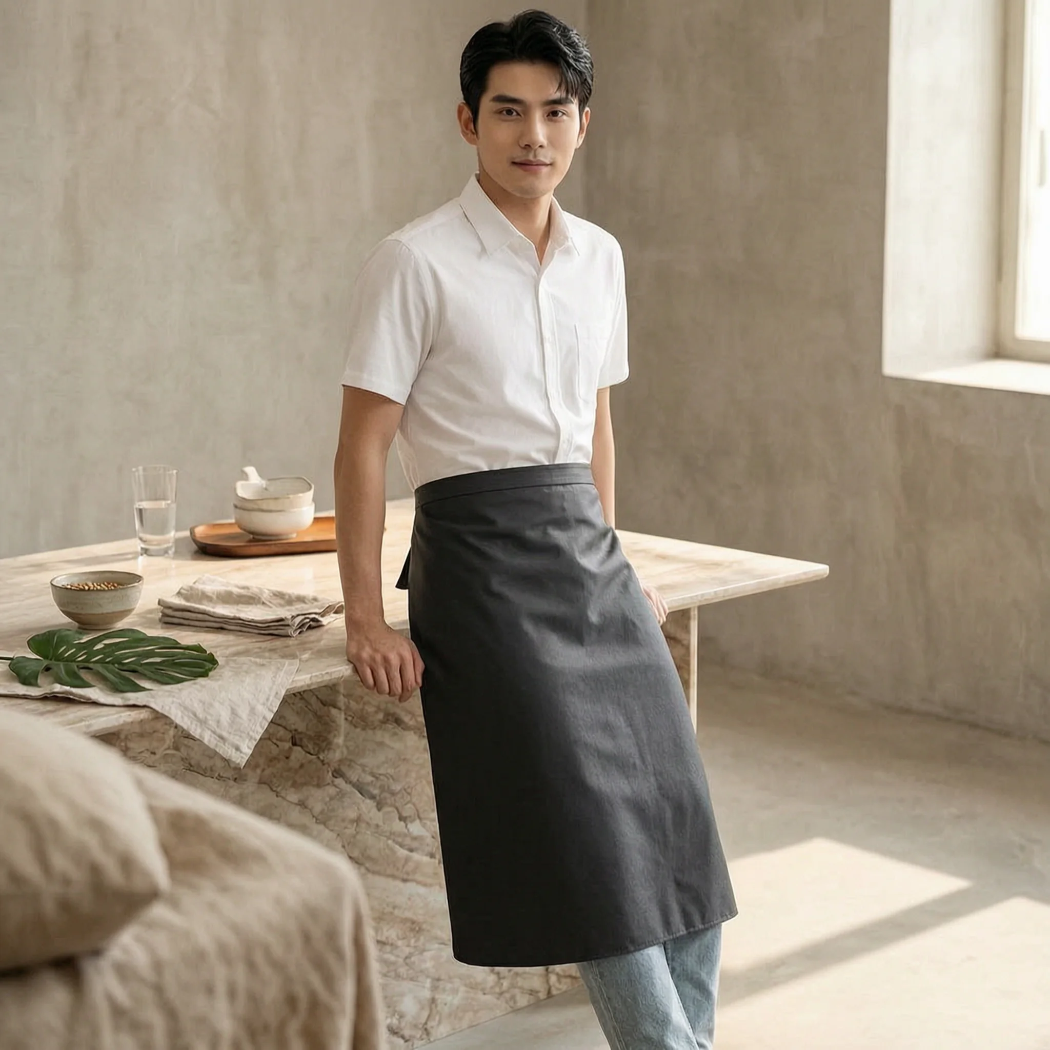 PVC Apron Thickened Waist Apron Kitchen Gear Long-Lasting