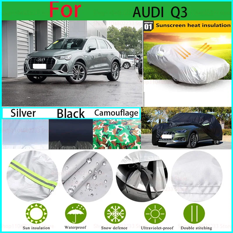 

Waterproof Car Covers for Audi Q3 All-season Car CoverDustproof, Snowproof and UV-resistant
