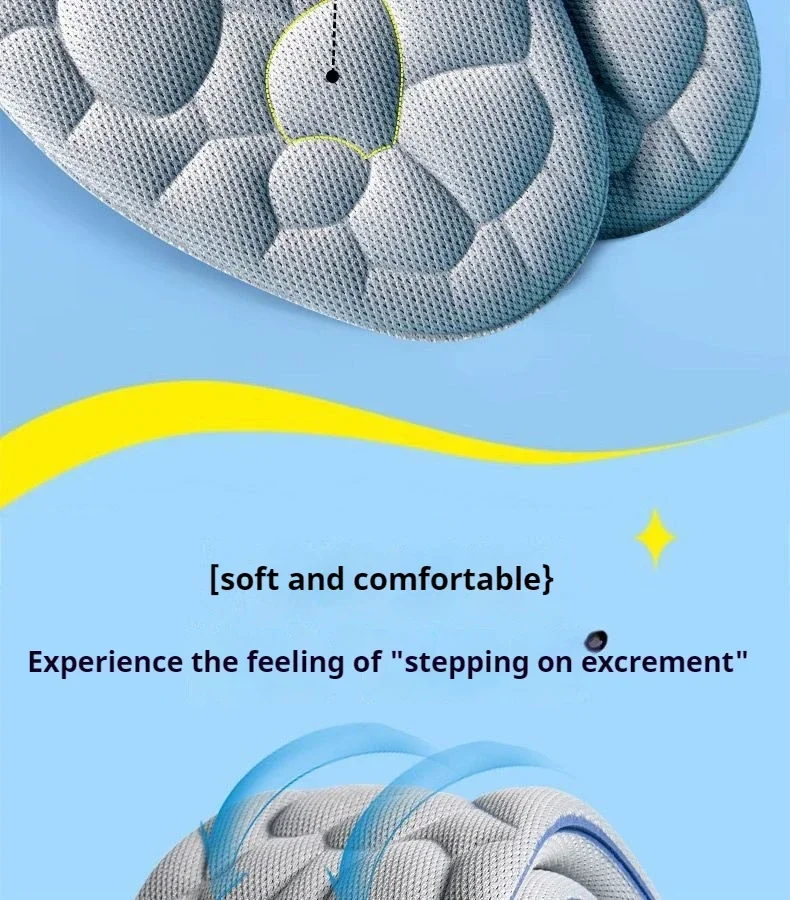 Weiche Sport-Einlegesohlen Unisex Fußmassage-Einlegesohlen Beifuß-Deodorierende Schuhpolster 2 Stück/6 Stück – Detail 6