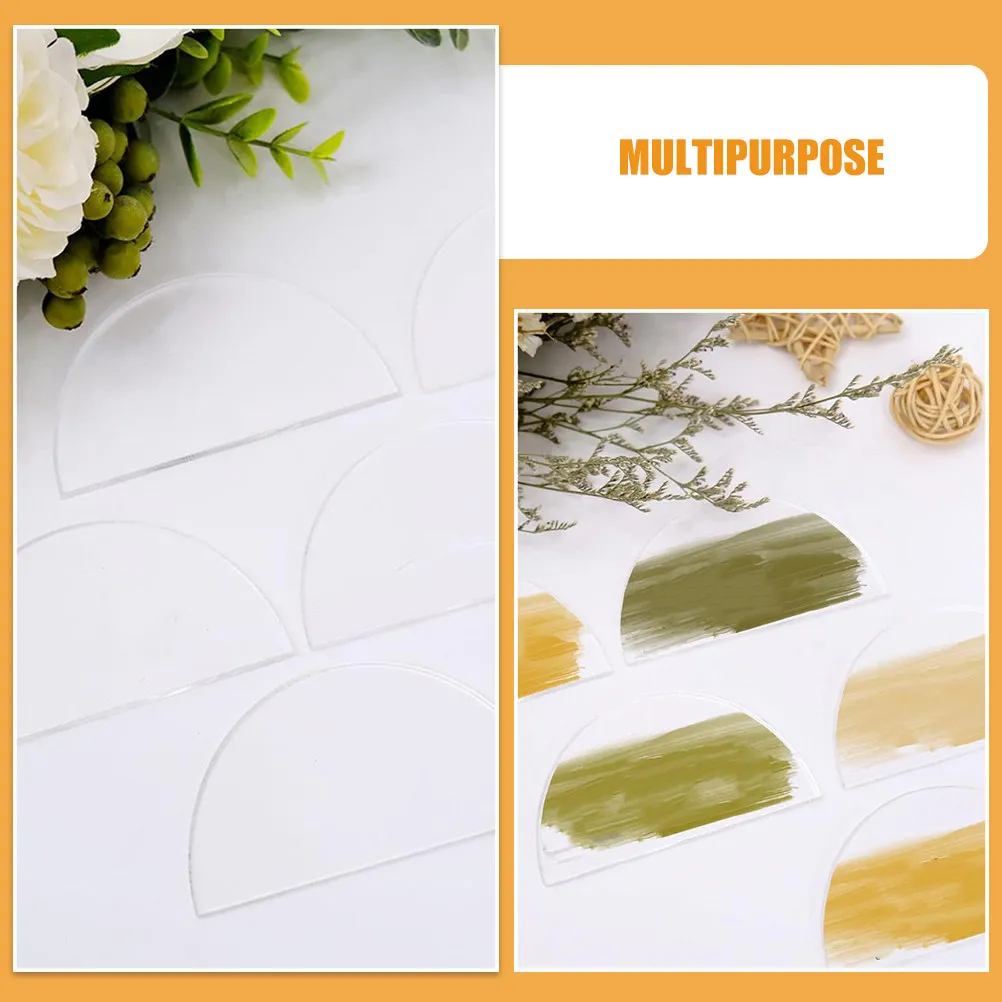 30Pcs Sleek Semi-Circular Clear Acrylic Guest Name Cards Blank Table Place Cards for Wedding Party Seating Chart Table Signage - view 6