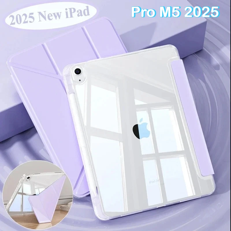 

Новый прозрачный акриловый чехол 2025 года для iPad M5 Pro 13 дюймов M4 Air7 11 дюймов M3 13 M2 Funda 11th 10 Gen A16 Противоударный чехол для планшета
