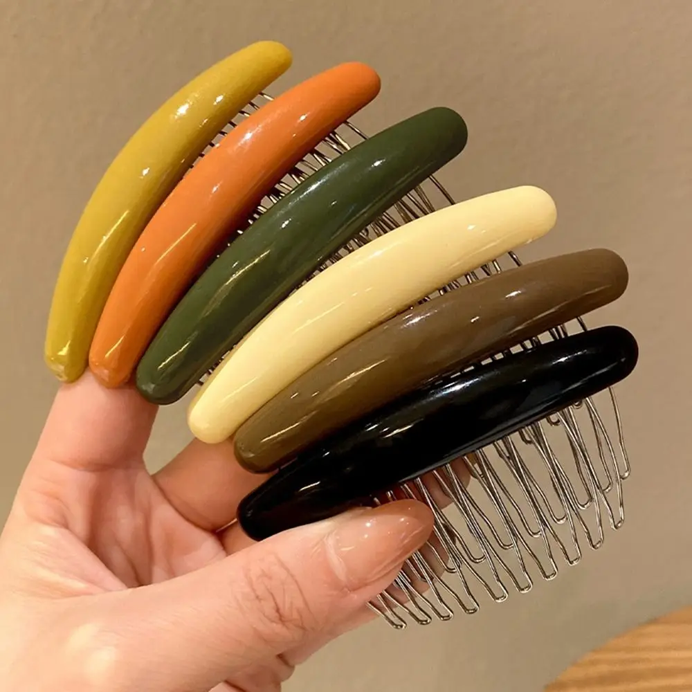 Hair Comb Hair Comb Hairpin Side Clip Barrettes Hair Comb Clip Styling Tools Candy Color Hair Clip Broken Hair Clip