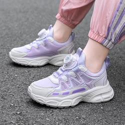 Kid's Light Running Shoes All Seasons Soft Buffer Boy Girl Flat Sports Walking Casual Teenage Tennis Jogging Basket Sneakers