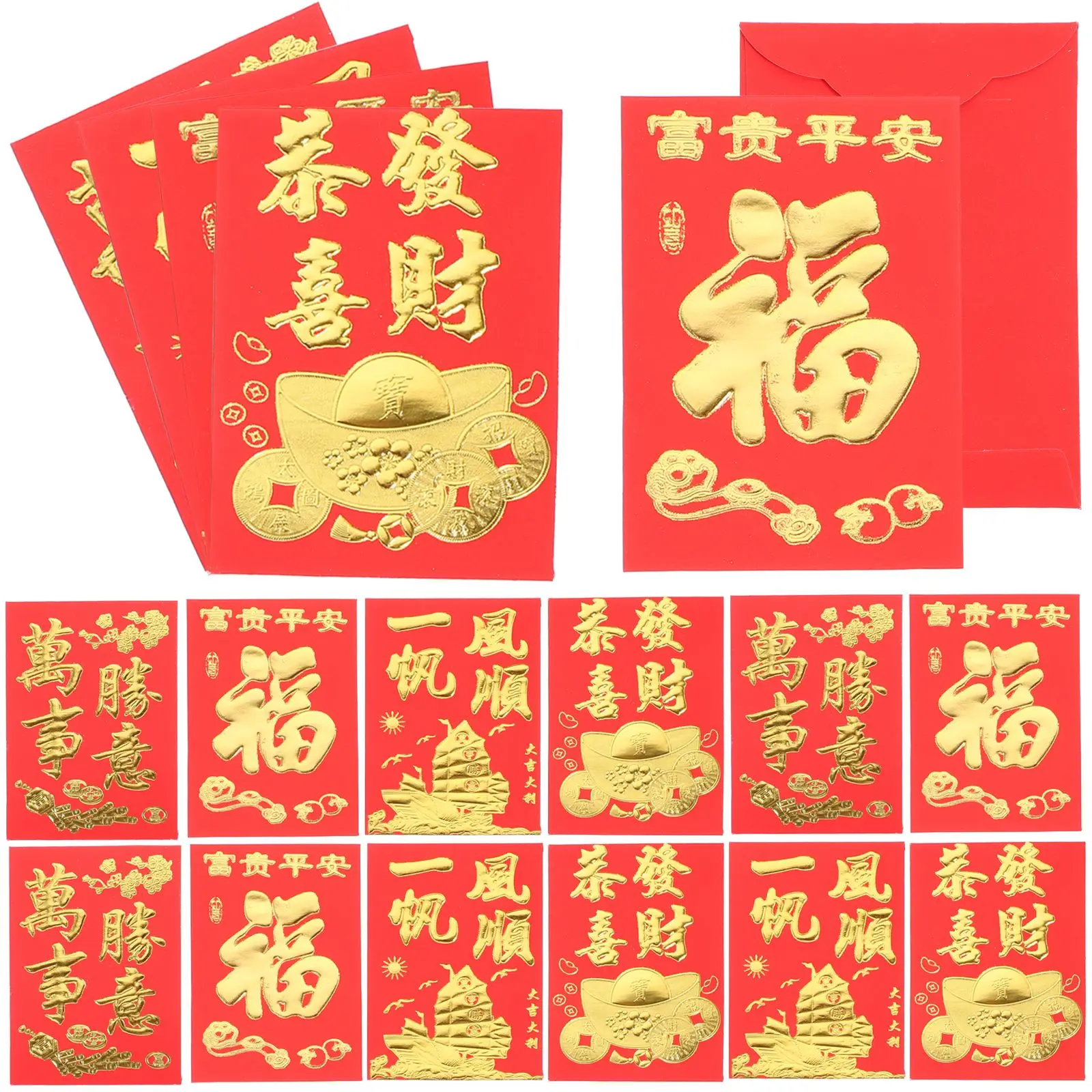 

160Pc Traditional Chinese New Year Red Envelopes Money Pocket Paper Red Packet Creative Red Packets Spring Festival Red Envelope