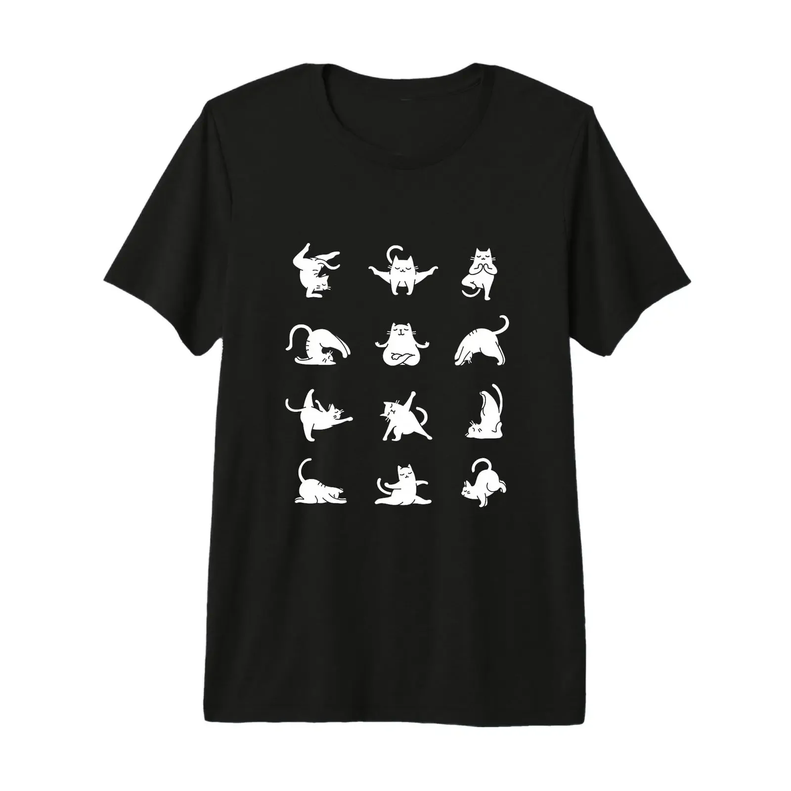 Cat Zen Meditation Yoga Pose Gym Asana Sport Fitness Namaste Premium Tri blend T Shirt vintage Washed graphic streetwear