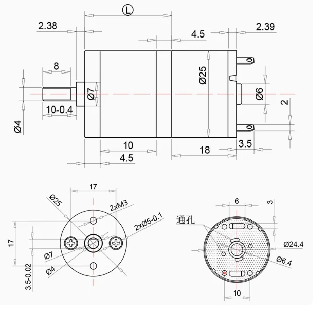 JGA25-310  DC Electric Motor 12RPM to 1360RPM High Torque Power 25mm Diameter Gearbox Motor Micro Geared Motor Mini Gear Motor