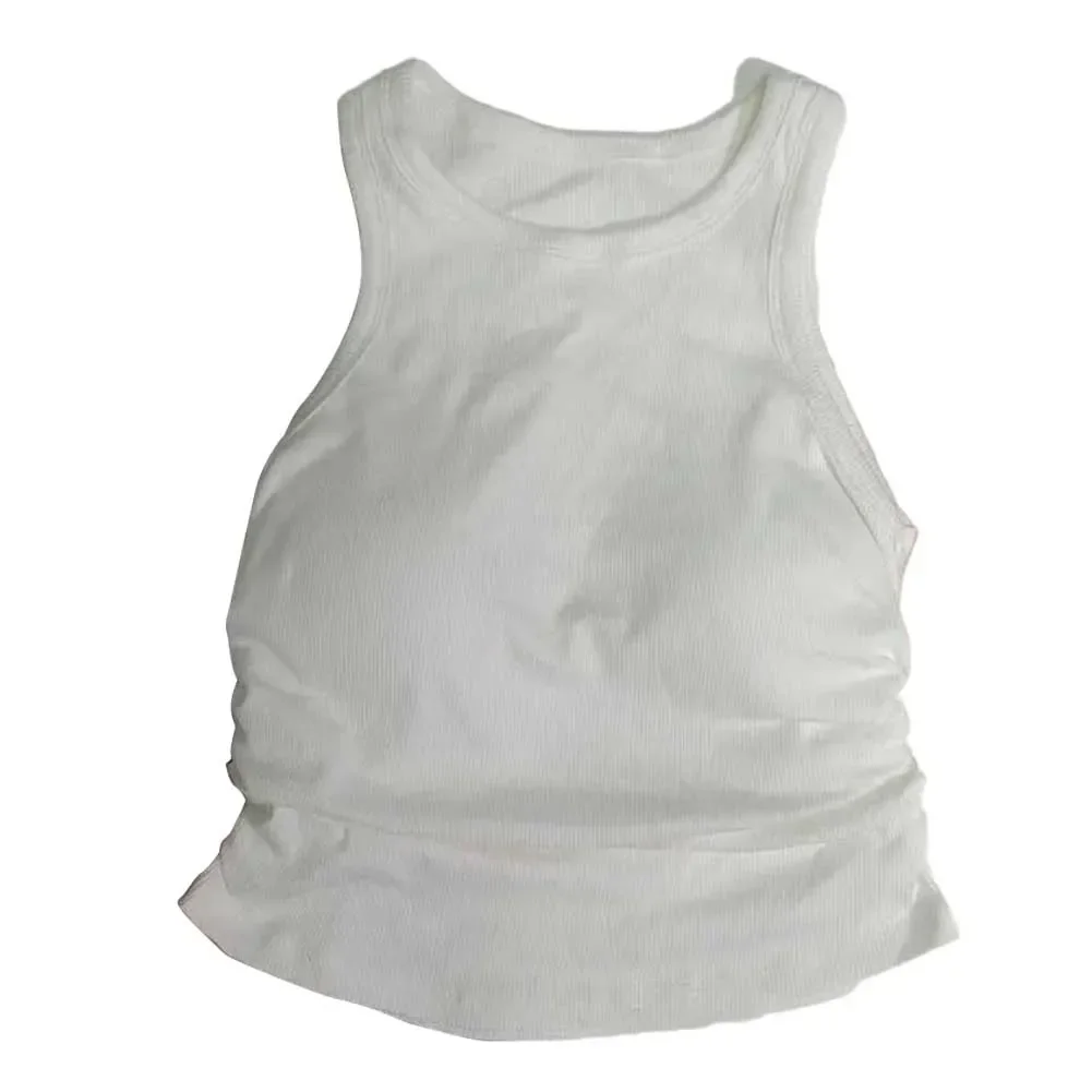 

Fashion Forward Solid Sleeveless Vest showcasing Elegant Side Details Offering a Comfortable Slim Fit with Integrated Padding
