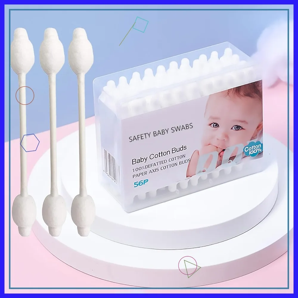 Large Tip Cotton Swabs for Baby, 224 Pcs Safe Paper Sticks