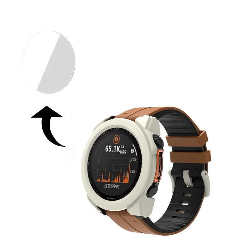 Pelindung layar kaca cangkang tepi keras Film bingkai jam tangan pintar untuk Garmin Fenix 8 43mm 47mm 51mm Aksesori penutup pelindung