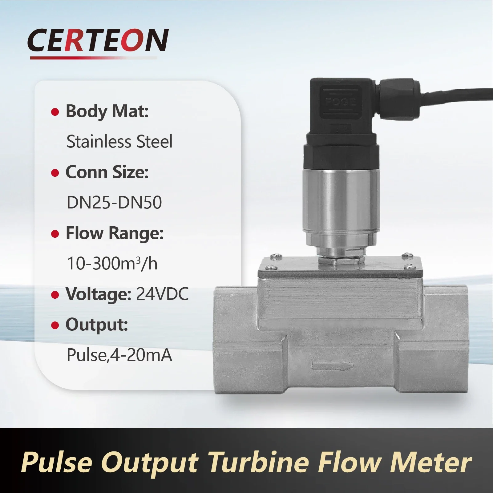 HOT Turbine flow meter sensor with internal thread no display 4-20mA or pulse output for water diesel methanol chemical use SS/A