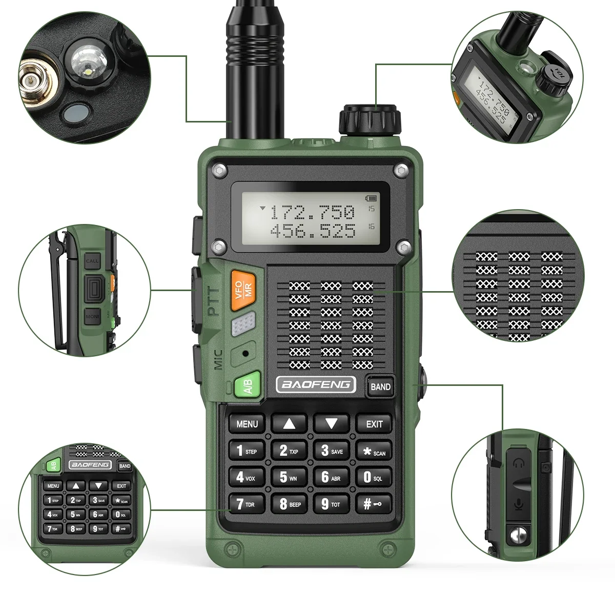 Baofeng-walkie-talkie bidireccional UV-S9 Pro V2, 10W VOX, carga USB, UHF, VHF, resistente al agua, alta potencia, larga distancia, 128 canales