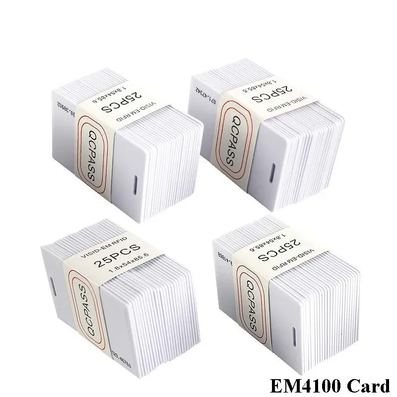 100Pcs ACCESS CONTROL CARD EM4100 125khz Cards карта TK4100 Chip RFID Clamshell NFC Tag 1.8mm