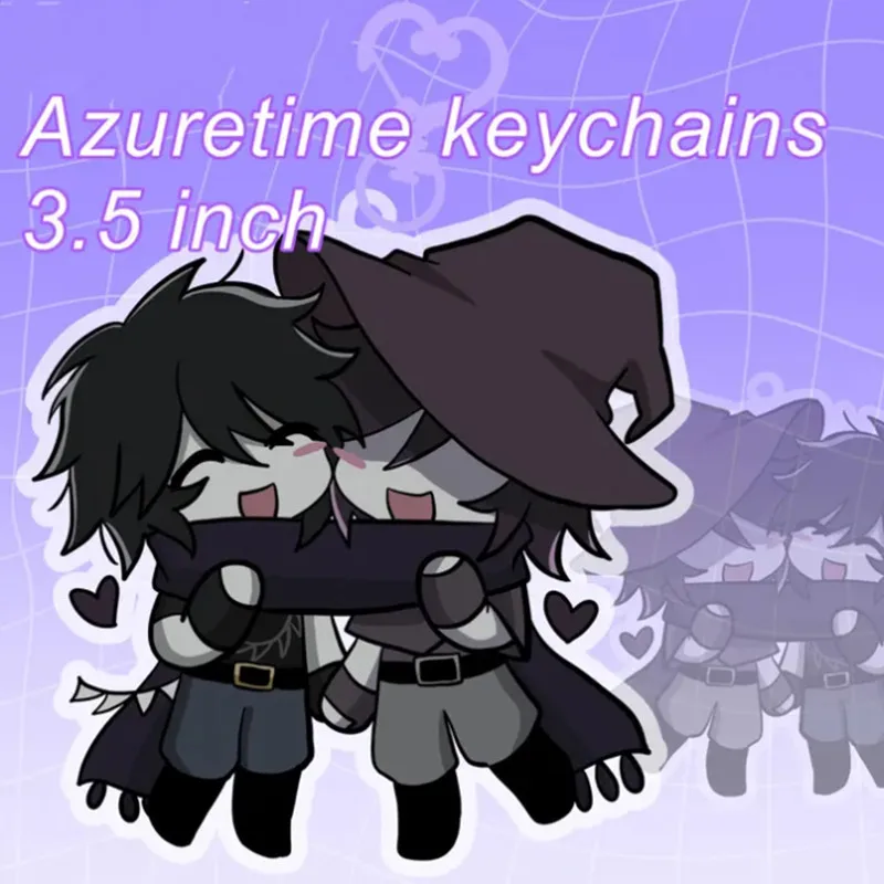 Forsaken Azuretime سلاسل المفاتيح لطيف لعبة الرسوم المتحركة قلادة شخصية