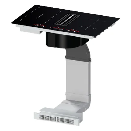Built-in Down Range Hood Flex Zone 4 Four Burners Induction Hob Cooker with Downdraft Extraction Extractor CE CB KC EMC