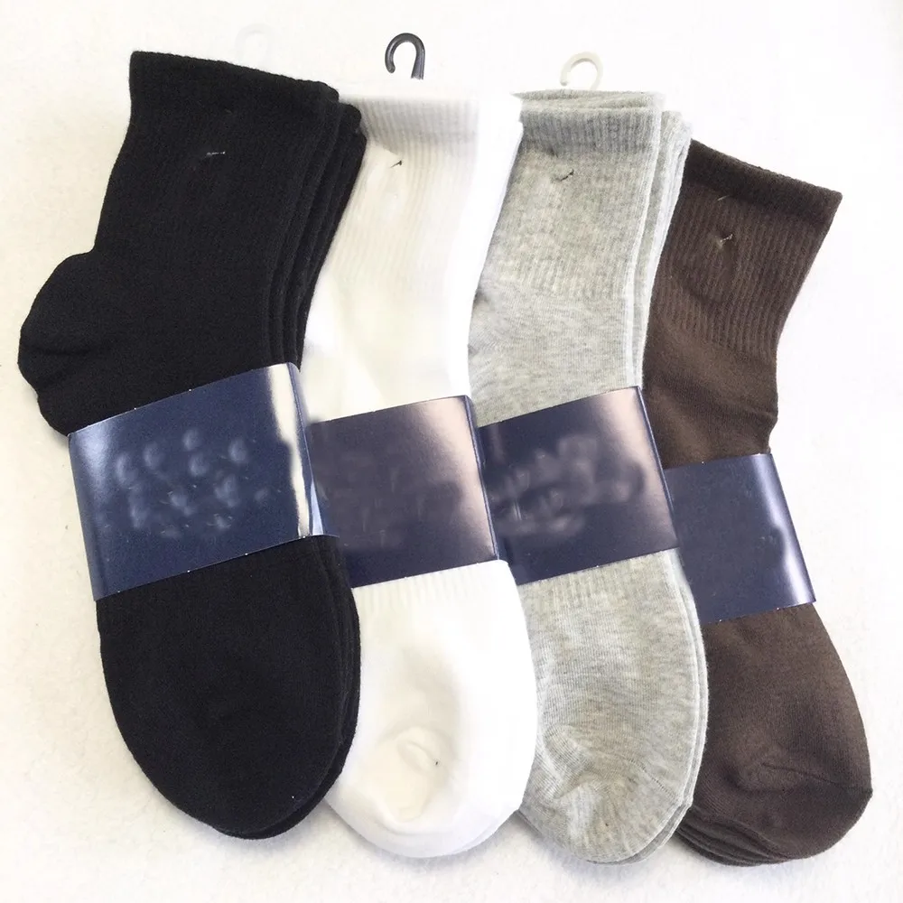 

Unisex Cotton Sports Socks Mid-Calf Embroidered Casual Comfortable Anti-Odor Three Pairs Autumn Winter Essential Footwear