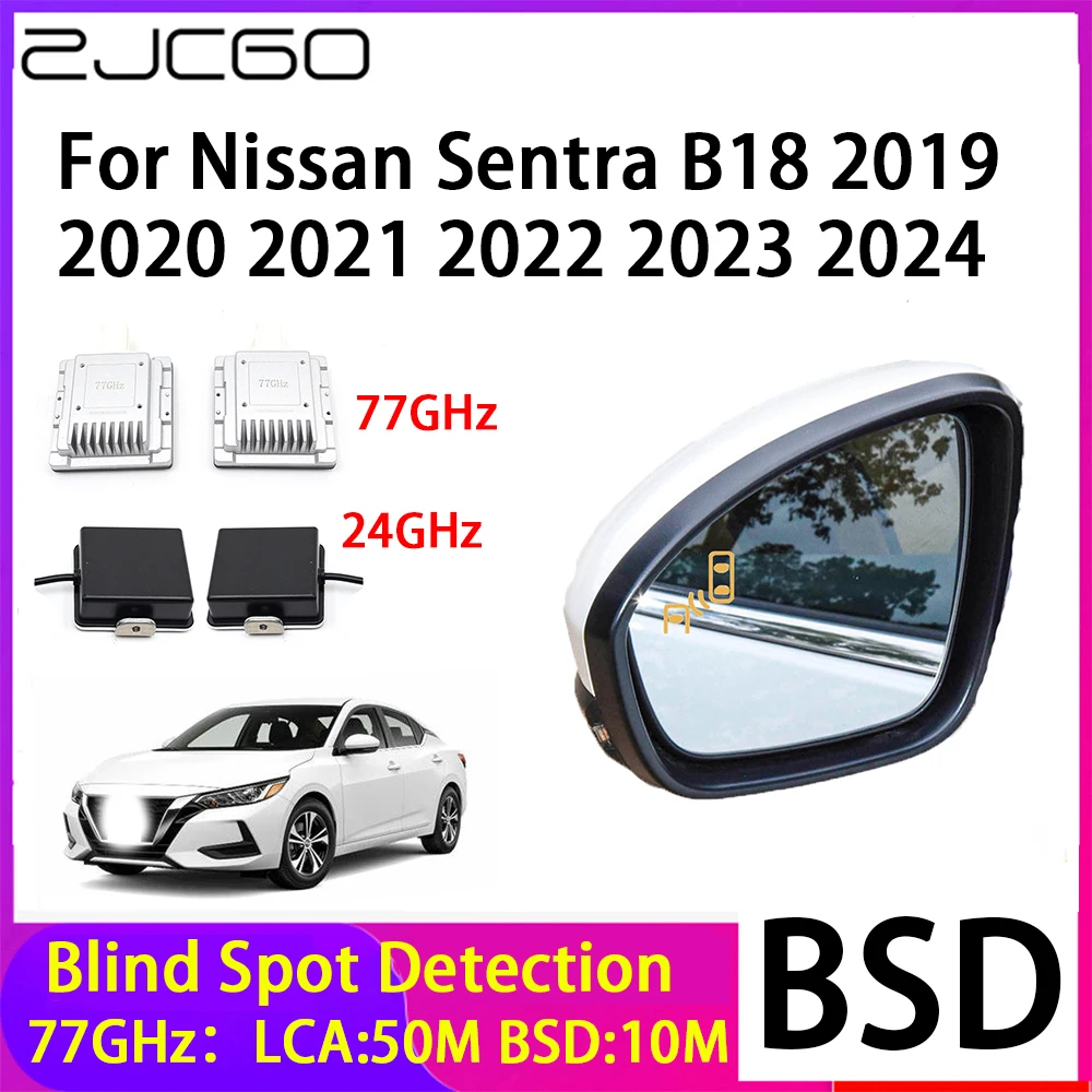 ZJCGO Car Blind Spot Detection BSD Mirror Rear Radar Detection System for Nissan Sentra B18 2019 2020 2021 2022 2023 2024