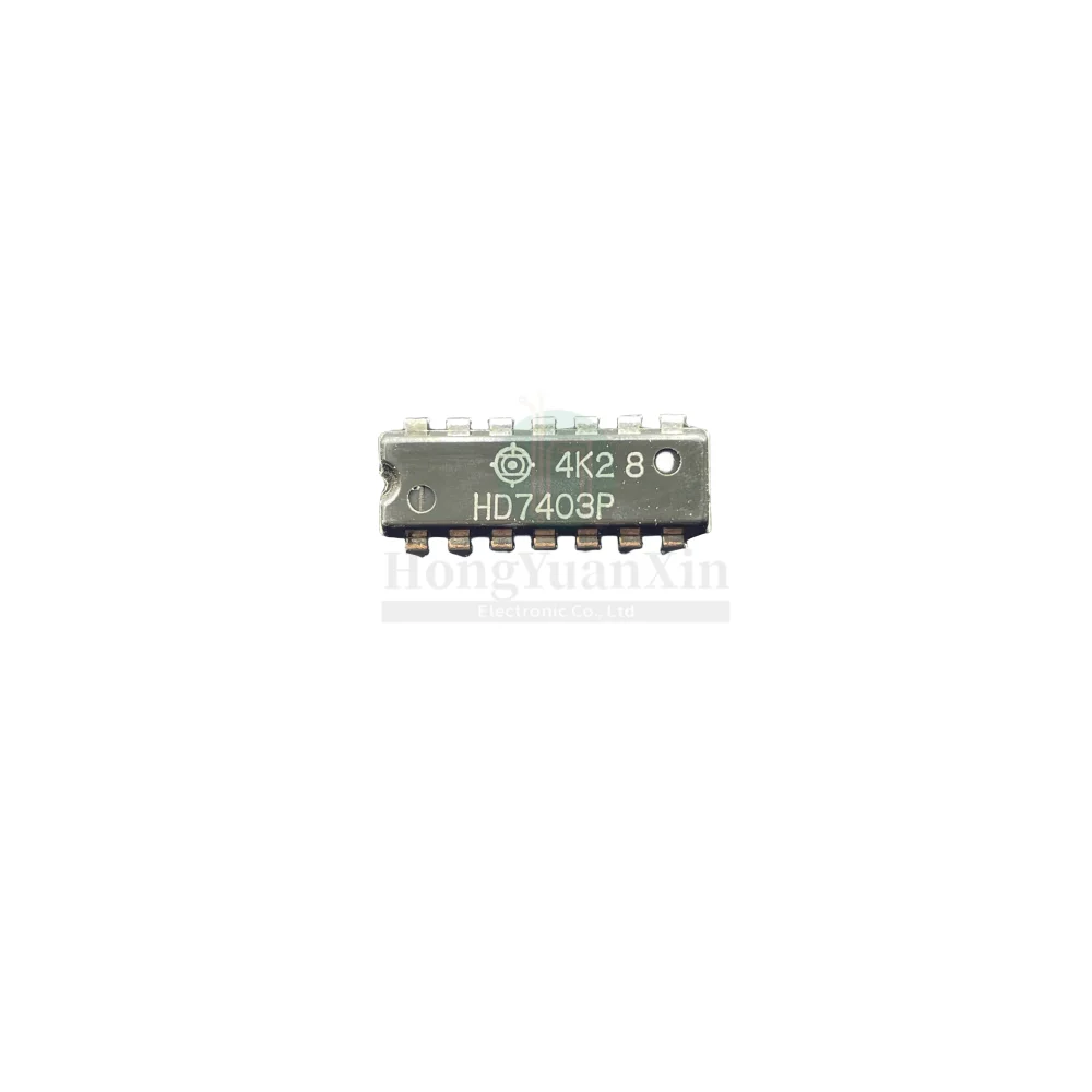 10PCS/ HD7403P Original DIP14 Pin Open Collector Logic Chip