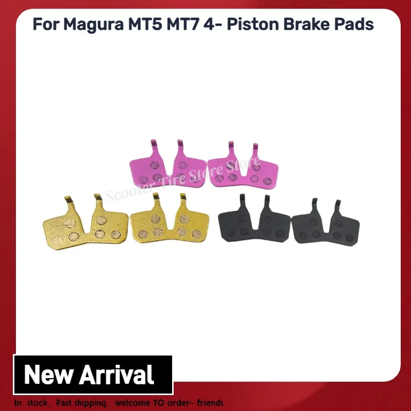 Semi-Metallic Ceramicum Bicycle Disc Brake Pads for Magura MT5 MT7 Caliper Four Piston Friction Cycling Brake Accessories