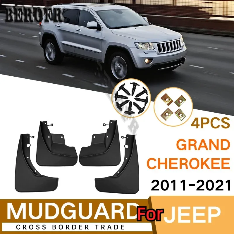 Mud Flaps For Jeep Grand Cherokee 2011-2023 Mudguards Fender Mud Flap Splash Guards Mud Flaps Mudguards