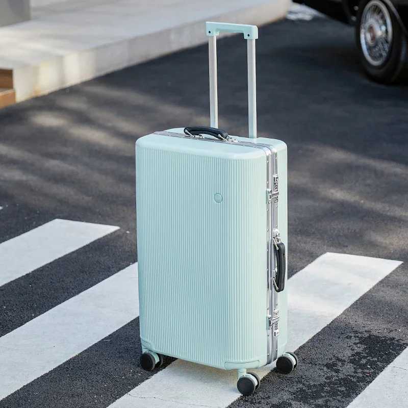 

New Trolley Case Aluminum Frame Travel Suitcase 20 Boarding Trunk Large Capacity Rolling Luggage Unisex High Quality Luggages