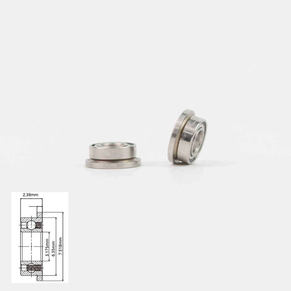10pcs High Speed Handpiece Turbine Rotor Ceramic Bearing for NSK mini, dentex SFR144TLZN ​3.175x6.35/7.5x2.38mm