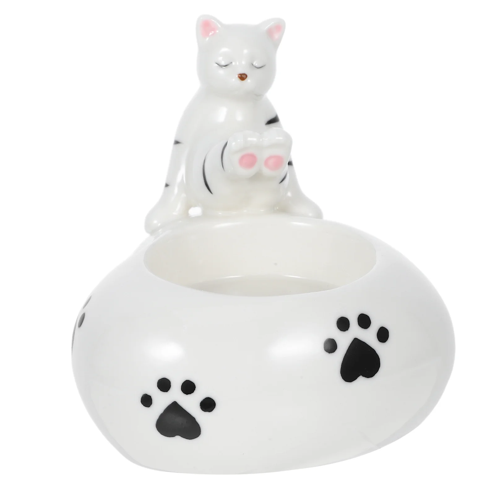 

Ceramic Cat Holder Cute Kitten Decor for Home Tabletop Use Cartoon Tea Light Holder Decorative Indoor Candlestick