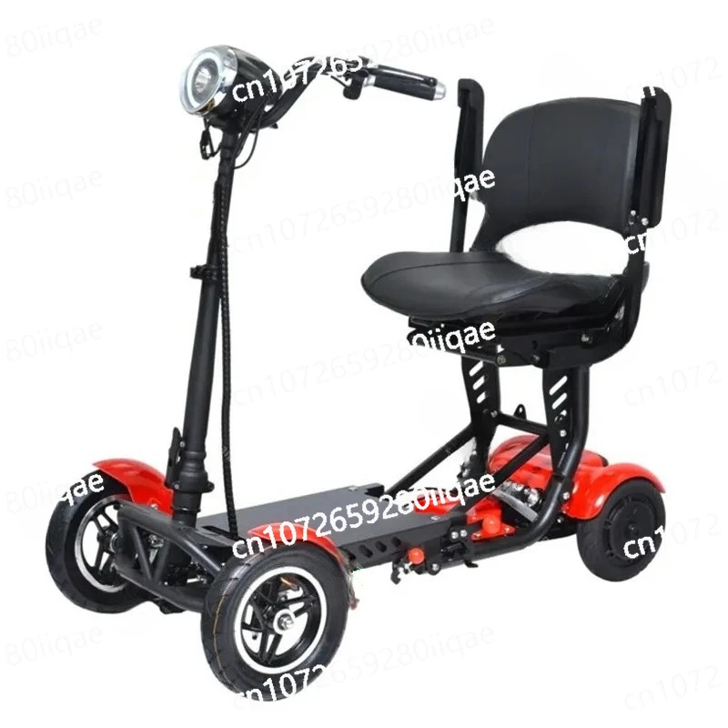 

10 Inch Foldable Electric Scooter for Adults Elderly with Seat 500w 36v Lightweight Mobility Scooter for Travel 4 Wheels Folding
