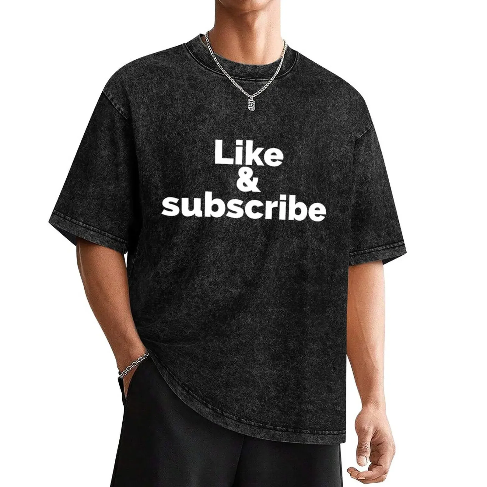 Like and subscribe T-Shirt tees anime stuff street wear t shirts men