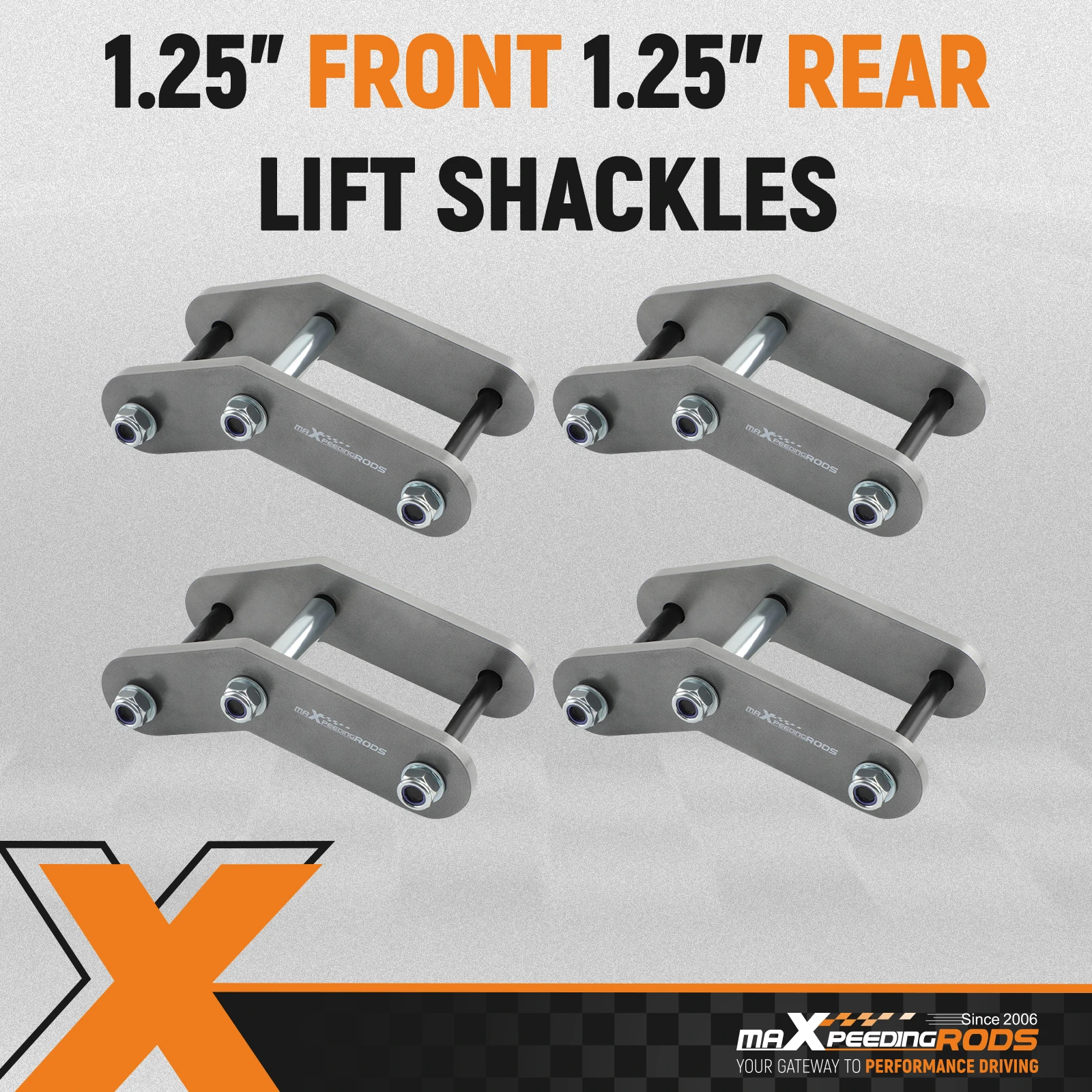 

4x 1.25" Front & Rear Level Lift Kit Shackle for Jeep Wrangler YJ 1987-1995