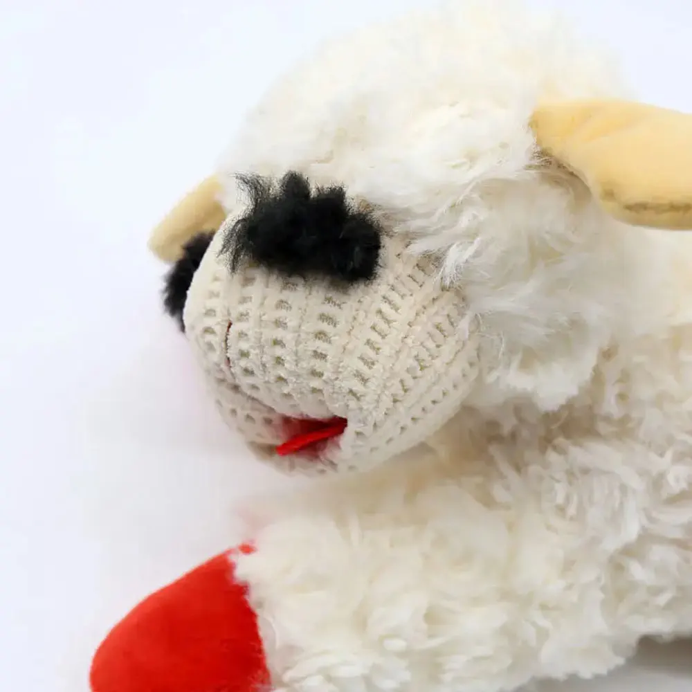 Lambchop Plush Dog Toy with Squeaker, Big, Medium, Small Dogs