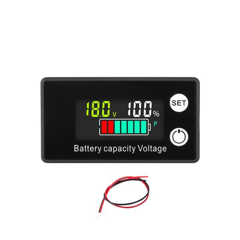 6133A Battery Capacity Indicator Car Motorcycle Voltmeter Voltage Gauge DC8V-100V Lead Acid Lithium Lifepo4 Color Screen