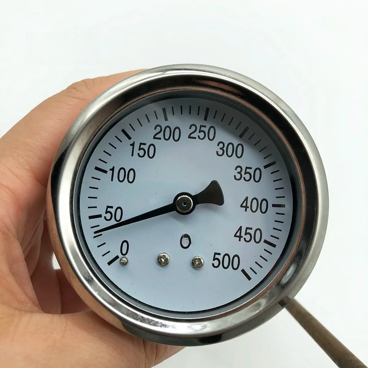 Pizza Oven Spare Parts High Temperature Circular 0-500 Degrees Thermometer 0°-500° Temperature Gauge With Probe