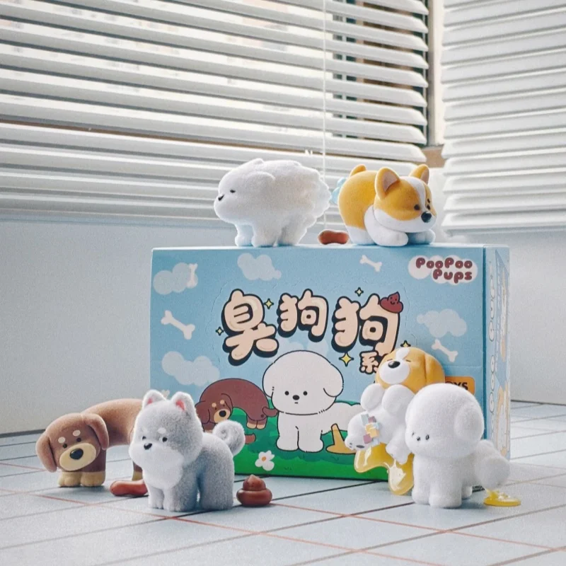 

Оригинальная коллекционная фигурка собаки из серии 52Toys Sneaky Pooper в слепой коробке, с эффектом флокирования, для декора рабочего стола, подарок