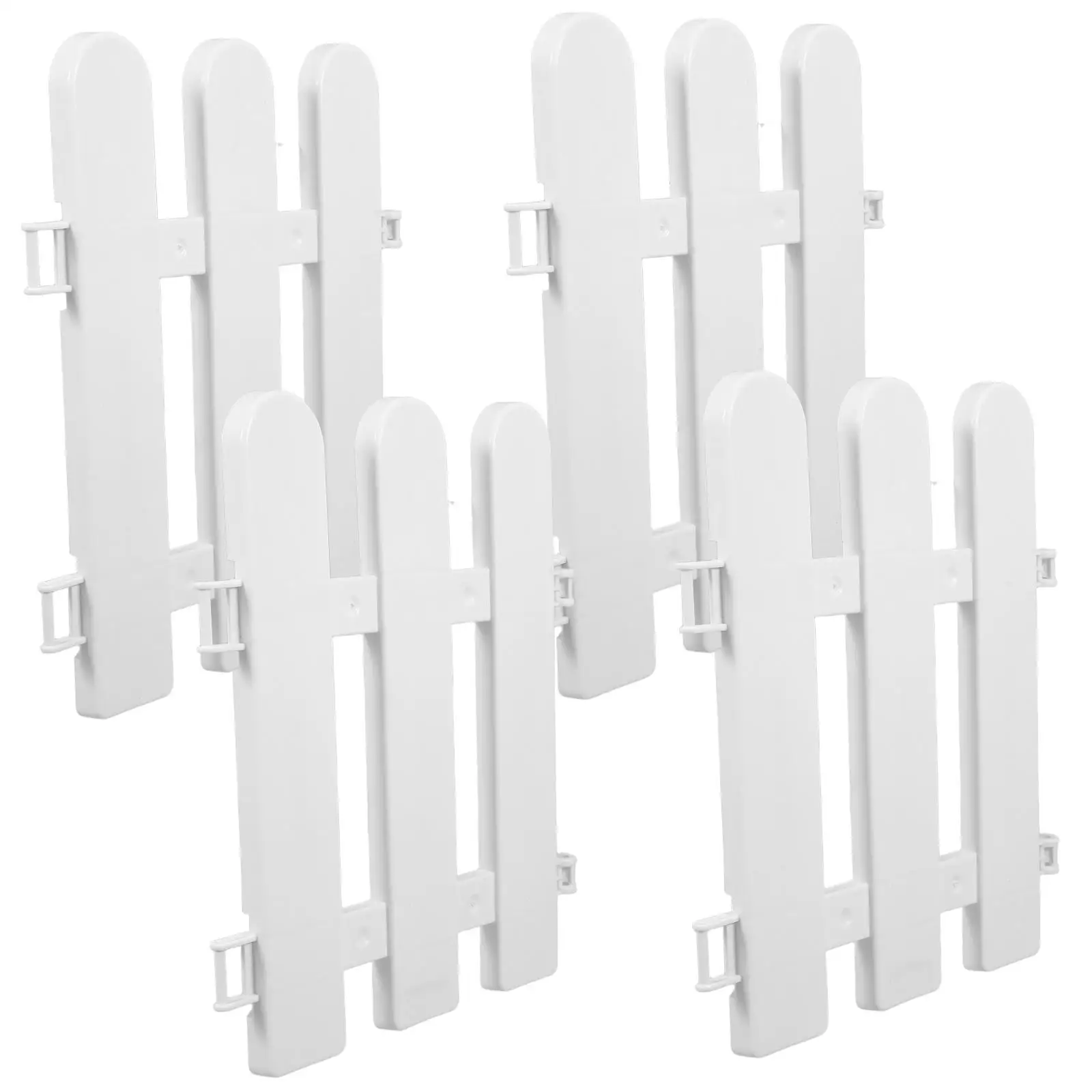 

4 Pcs Pet Fence White Durable Yard Landscaping Edging Plastic Garden Courtyard Fencing Easy Install Reptile Enclosure