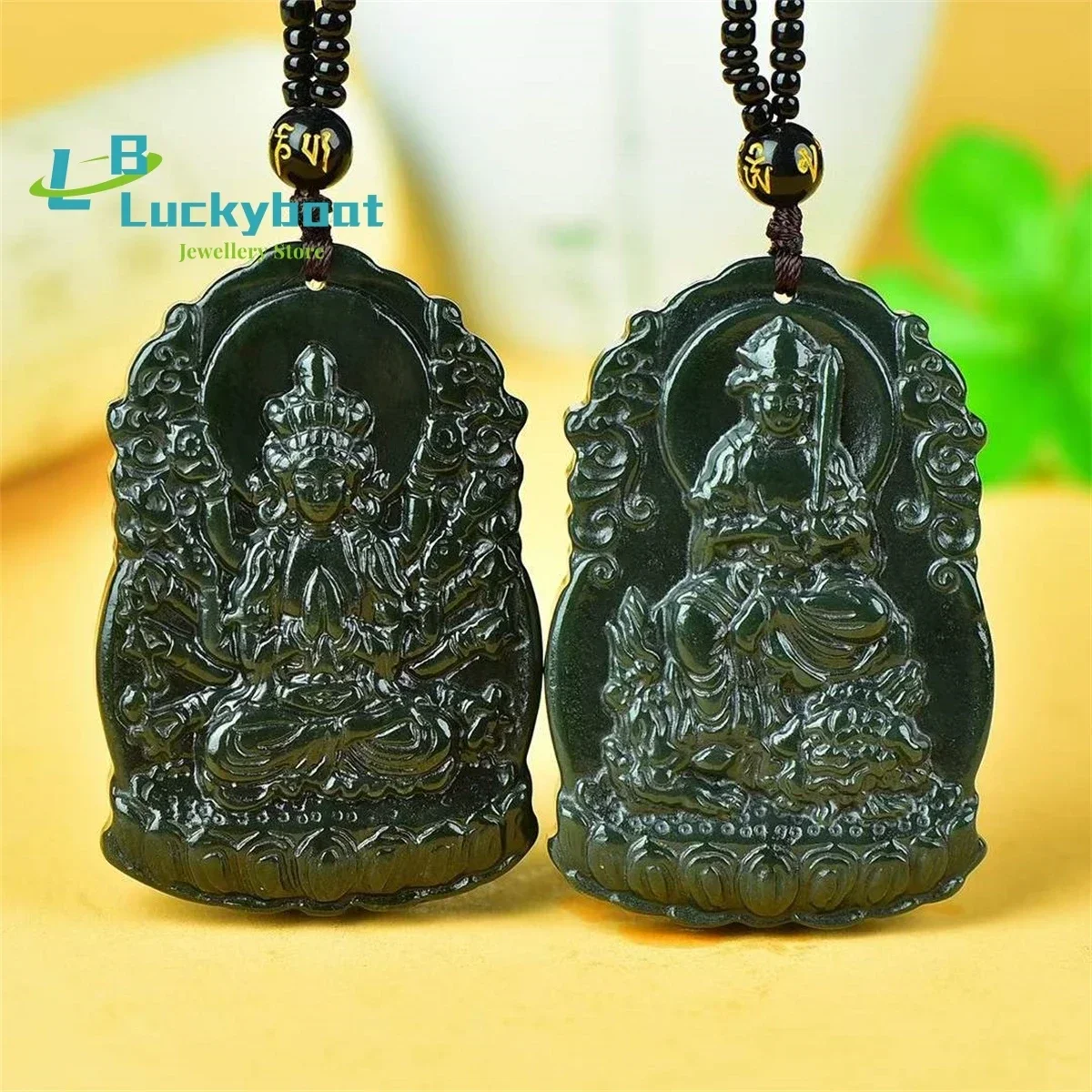 Natural Hotan Jade Eight Patron Gods 12 Zodiac Pendants Simple Personality Versatile Retro Ethnic Style Men's and Women's