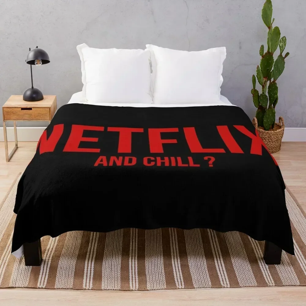 Netflix and chill Throw Blanket Soft Plush Plaid Sofa Quilt Blankets