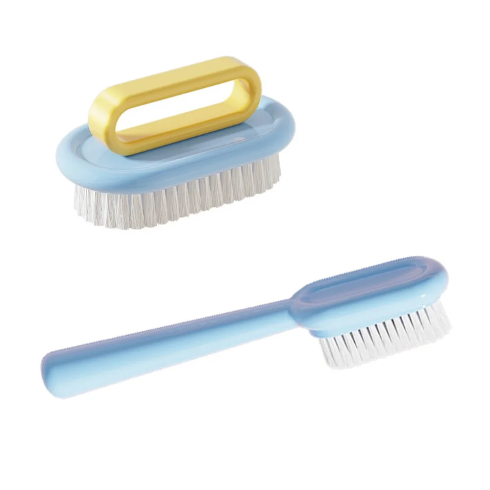 

2PCS/SET Plastic Long Handled Shoe Brush Ergonomic Soft Bristled Board Brush Portable Shoe Washing Brush Household Use