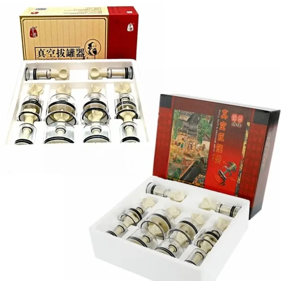 

10pcs 8pcs 5pcs Thicken Screw-type Vacuum Cupping Pull Out Vacuum Cup Set Acupuncture Massage Suction Rotary Magnetic Can