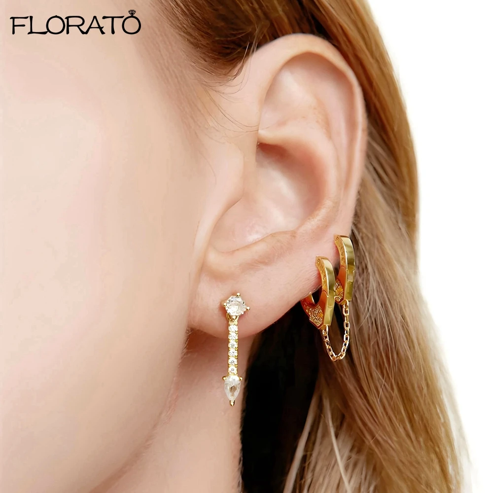 

925 Sterling Silver Needle Exquisite Shining Zircon Stud Earrings for Women Wedding Fine Jewelry Gifts 2026 Eardrop Accessories