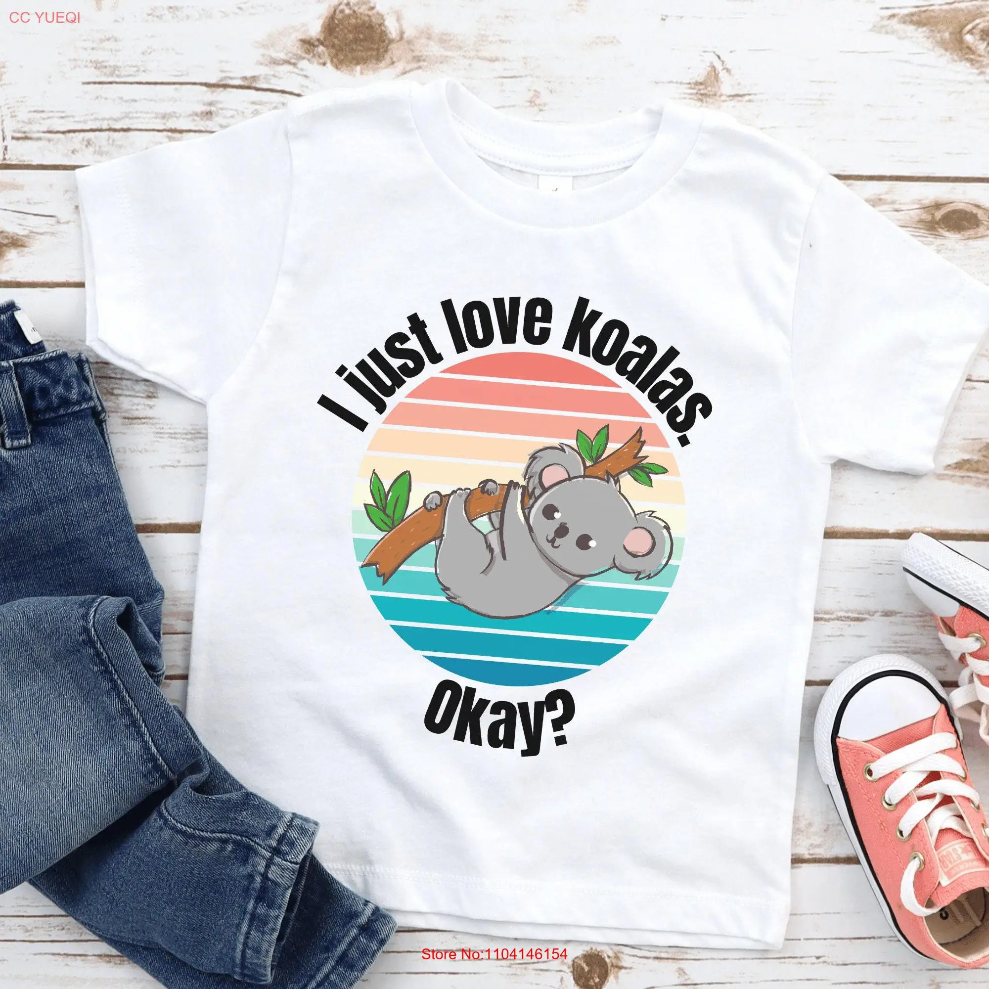 Kids Koala T Shirt I Just Love Koalas Okay Lover Cute Christmas Birthday Idea Girls Boys Toddler Youth Baby Bodysuit