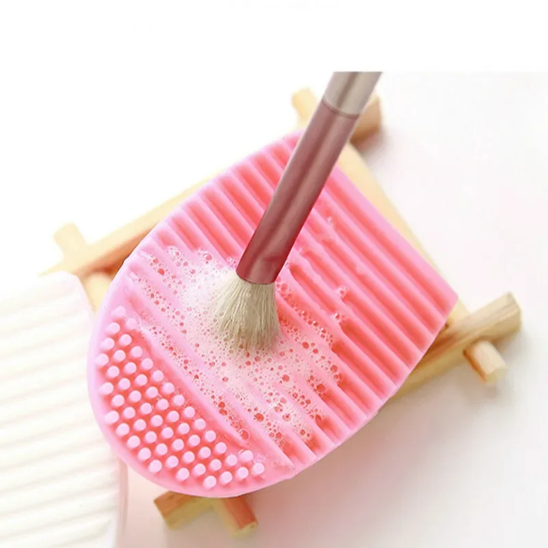 Makeup Brushes Cleaner Silicone Pad Mat Cosmetic Eyebrow Brush Cleaner Tool Brush Washing Tool Scrubber Board Brush Cleaning Pad