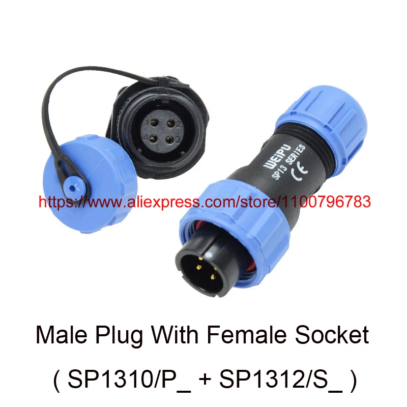 Original Weipu Anschluss SP13 IP68 2 3 4 5 6 7 9 Pin Männlich Weiblich Wasserdichte Kabel Stecker Vorne Montieren buchse SP1310 SP1312 – Detail 8