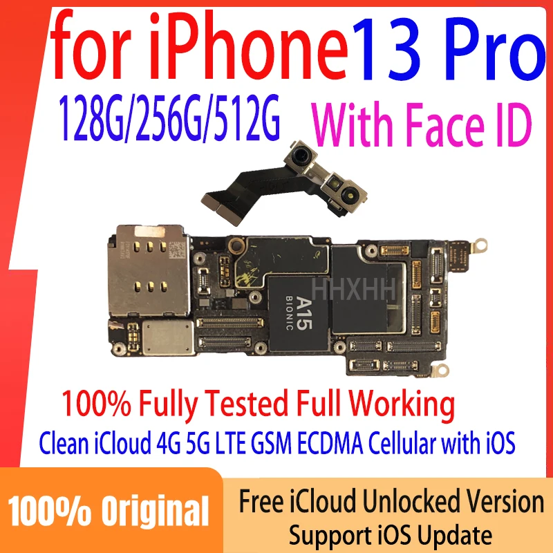 Original Motherboard For iPhone 13 Pro max Main board With Face ID