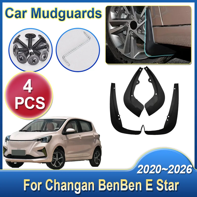 Schmutzfänger für Changan BenBen E Star 2020-2026 2022 – Spritzschutz für Vorder- und Hinterräder, Kotflügel, Autozubehör