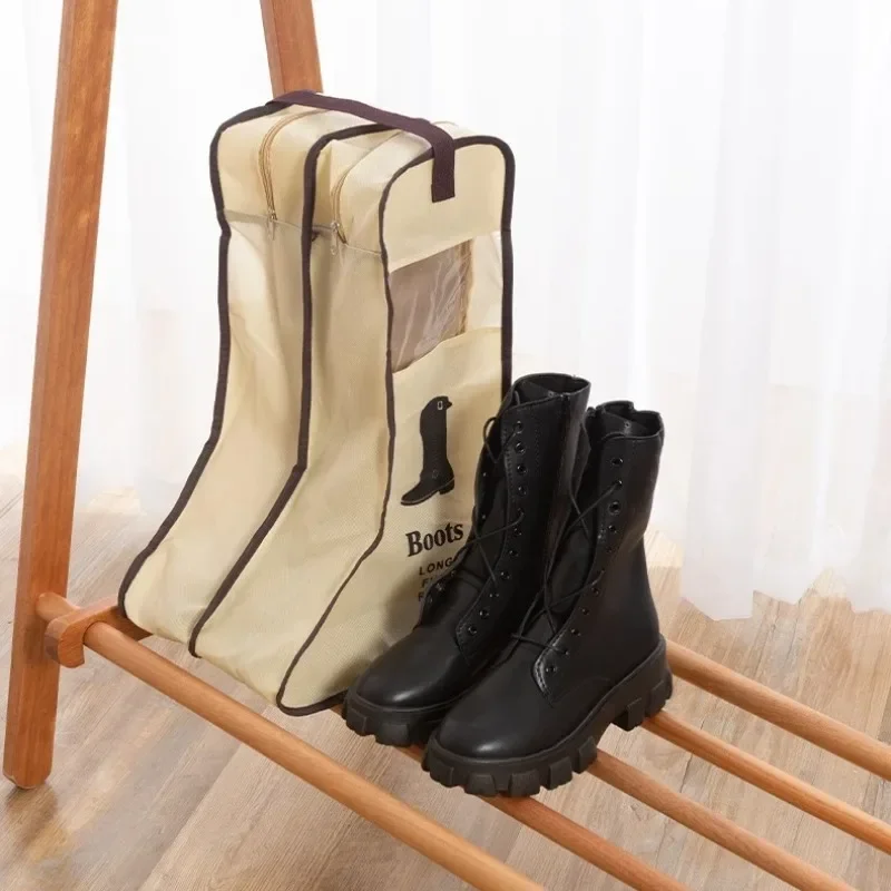Shoe Dust Covers Dust-proof Rain Boots Storage Bag Travel Zipper Pouch Portable Tote Shoes Organizer Drying Shoes Protect Shoes