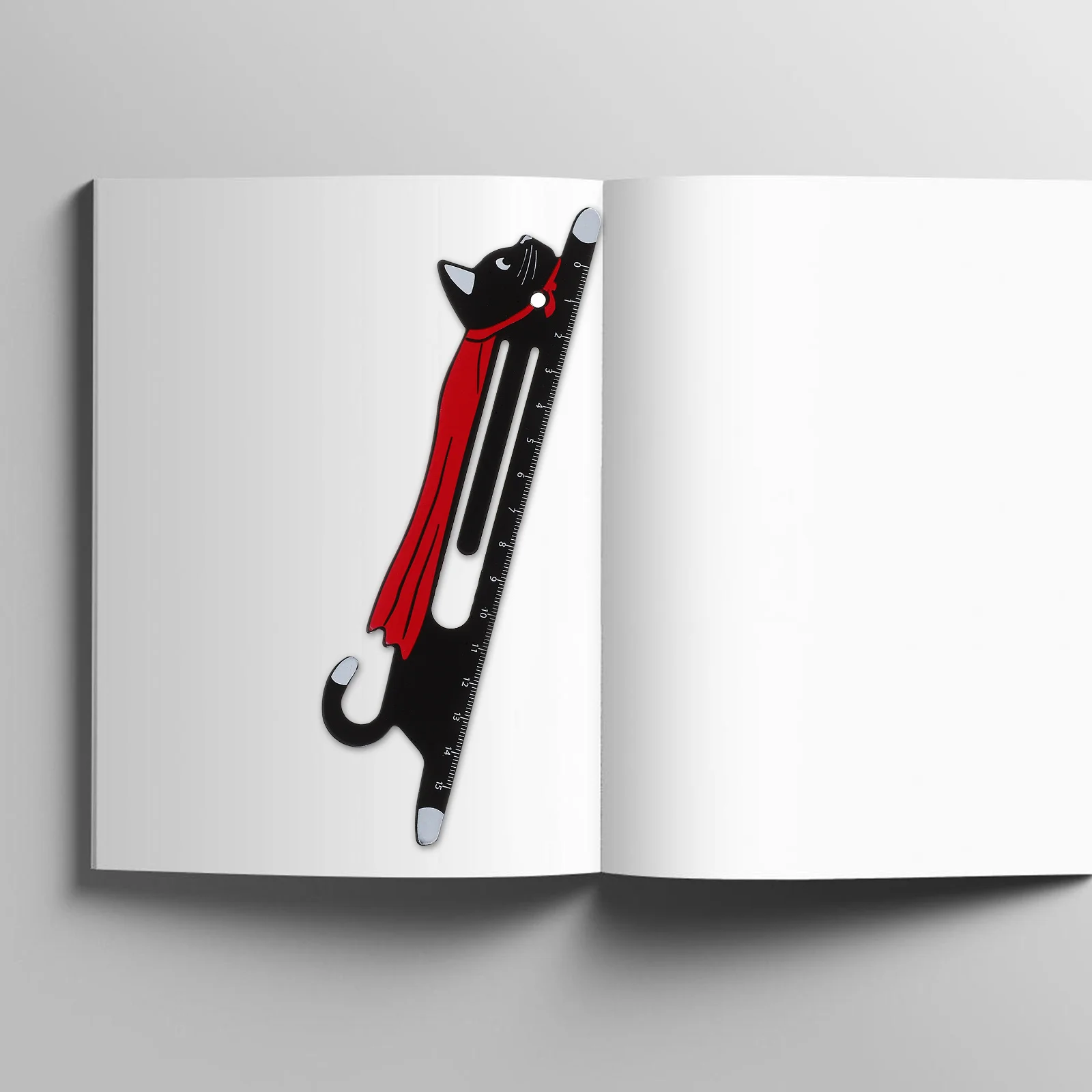 

2Pcs Creative Metal Cartoon Bookmarks Scale Design Reading Markers Student Stationery Gift Book Marks Metal Bookmark