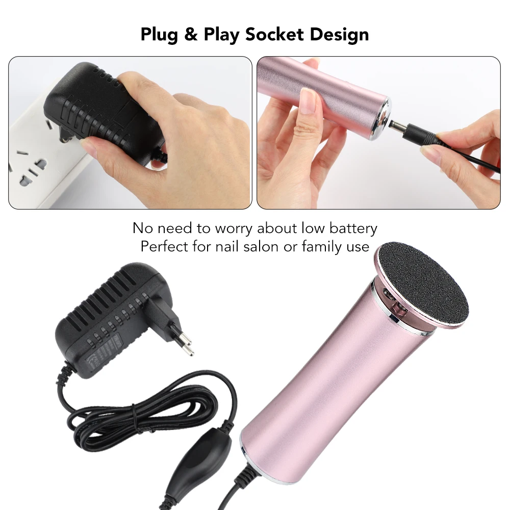 Electric Foot Callus Remover Foot Care File Heels Dead Skin Pedicure Tool Electronic Foot Grinder and Replacement Sandpaper image 5
